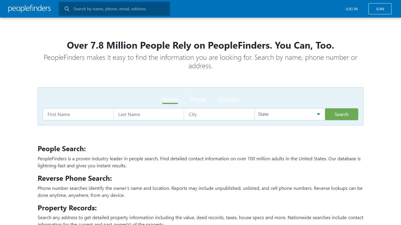 Find People by Name, Phone, Address, or Email - /peoplefindersinc